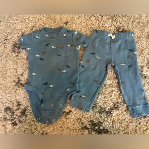 Carter's Blue Baby helicopter Outfit